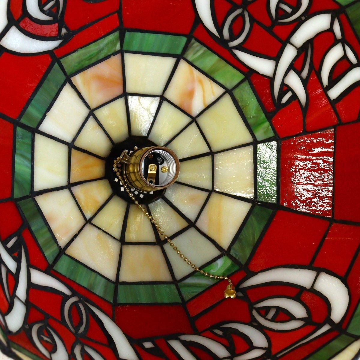 ヴィンテージ ステンドグラス ペンダントランプ -通販-ローズボール