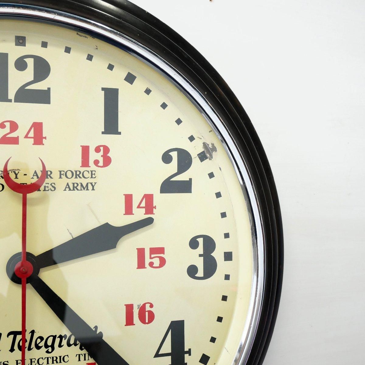 掛け時計 dead stock made in England 看板 1930s 壁掛け時計 アメリカ陸軍航空 -通販-ローズボールアンティークス
