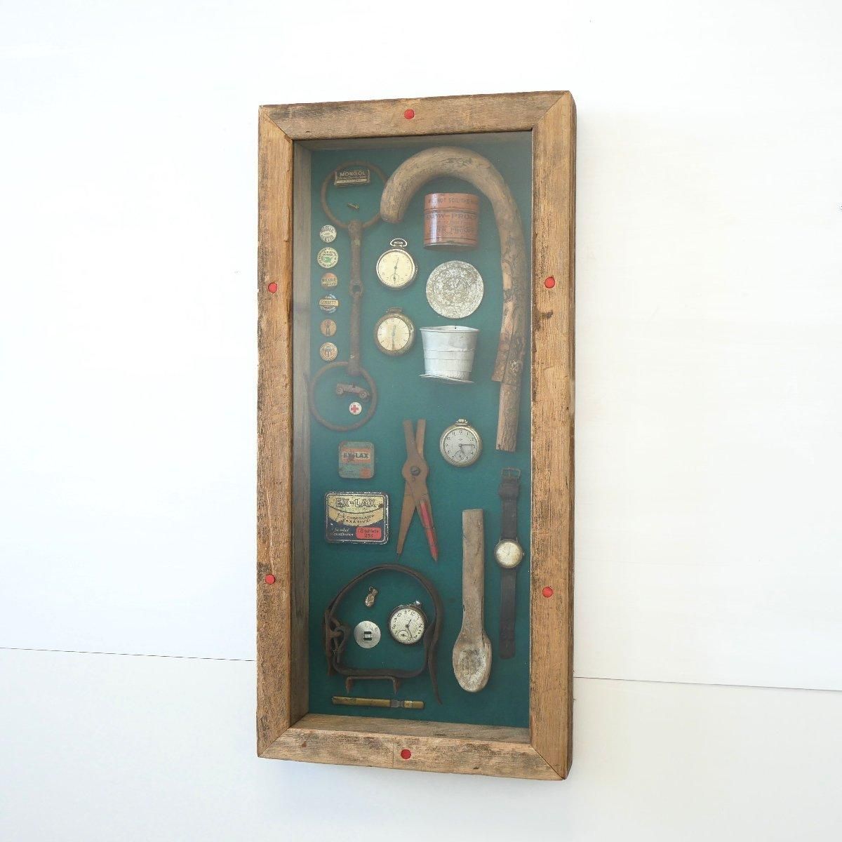 アンティーク　オーストリア製　古材　ハンドメイド　額装　シャドーボックス　馬 アンティーク オーストリア製 古材 ハンドメイド 額装 シャドー