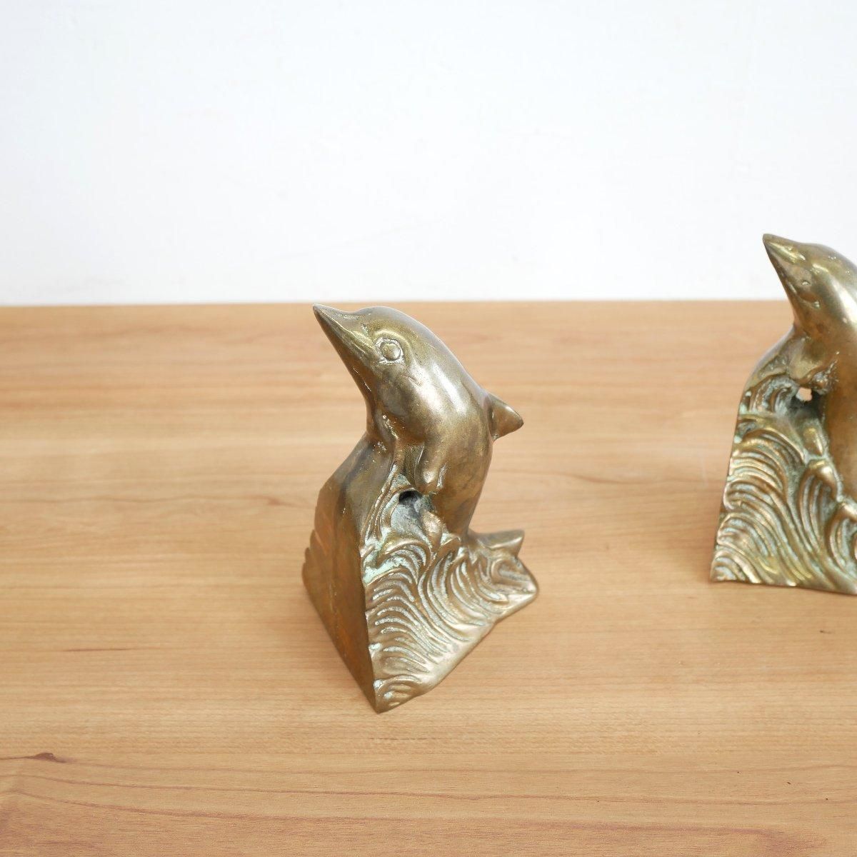 イギリス ヴィンテージ ライオン ブックエンド Bronze Lion Bookends