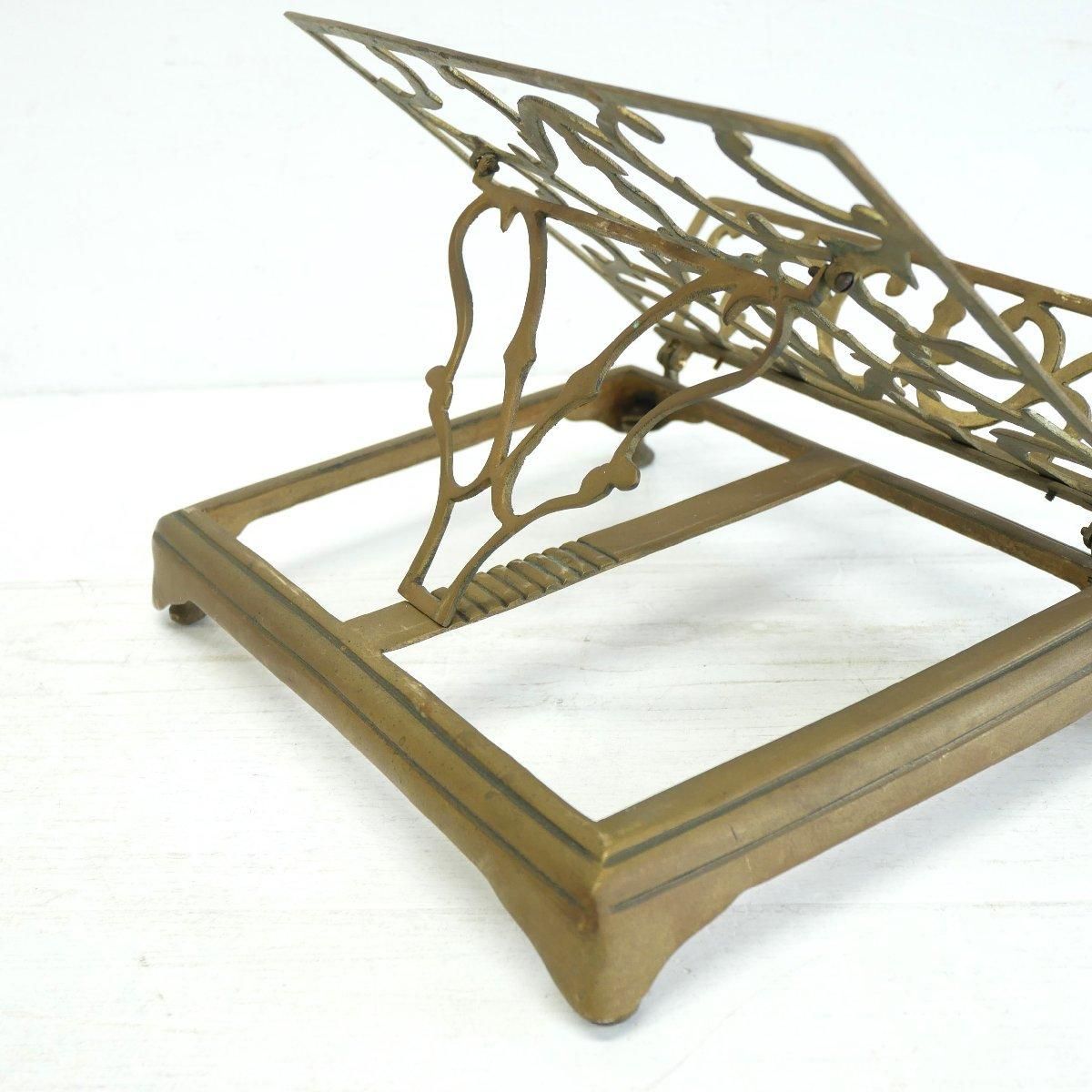 アンティーク 真鍮製 ブックスタンド 譜面立 -通販-ローズボール