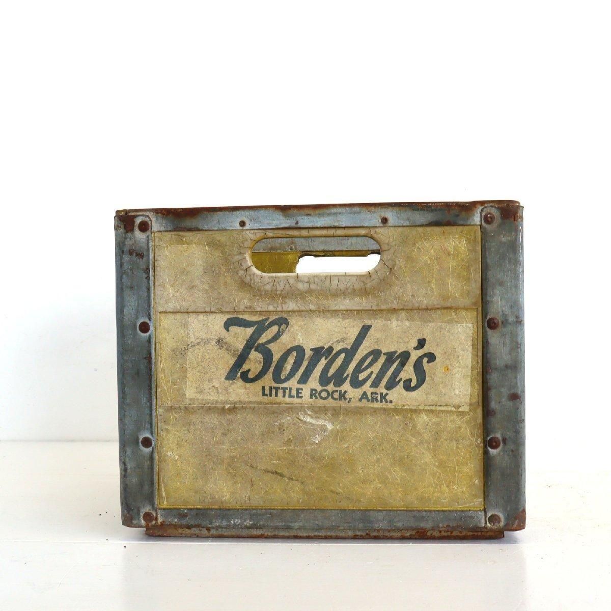 60's BORDEN'S ヴィンテージ ミルククレート アメリカ 木箱 60's ヴィンテージ ミルククレート 木箱 -通販-ローズボール
