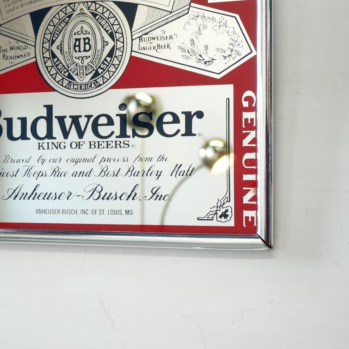 1980s ビンテージ Budweiser BEER パブミラー バドワイザー