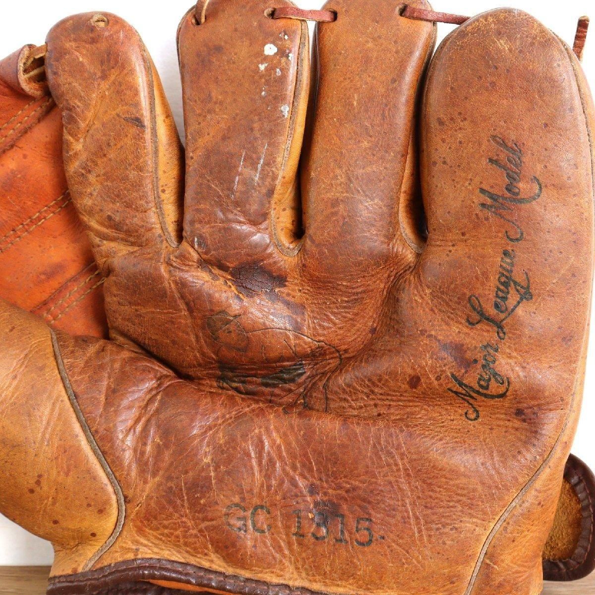 40s〜50s OLDアメリカアンティーク野球グローブ本革USAヴィンテージ雑貨 40s〜50s OLDアメリカアンティーク野球グローブ本革USA