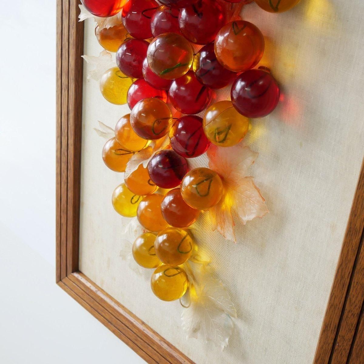 アクリル樹脂 ぶどう オブジェ 額装 -通販-ローズボールアンティークス