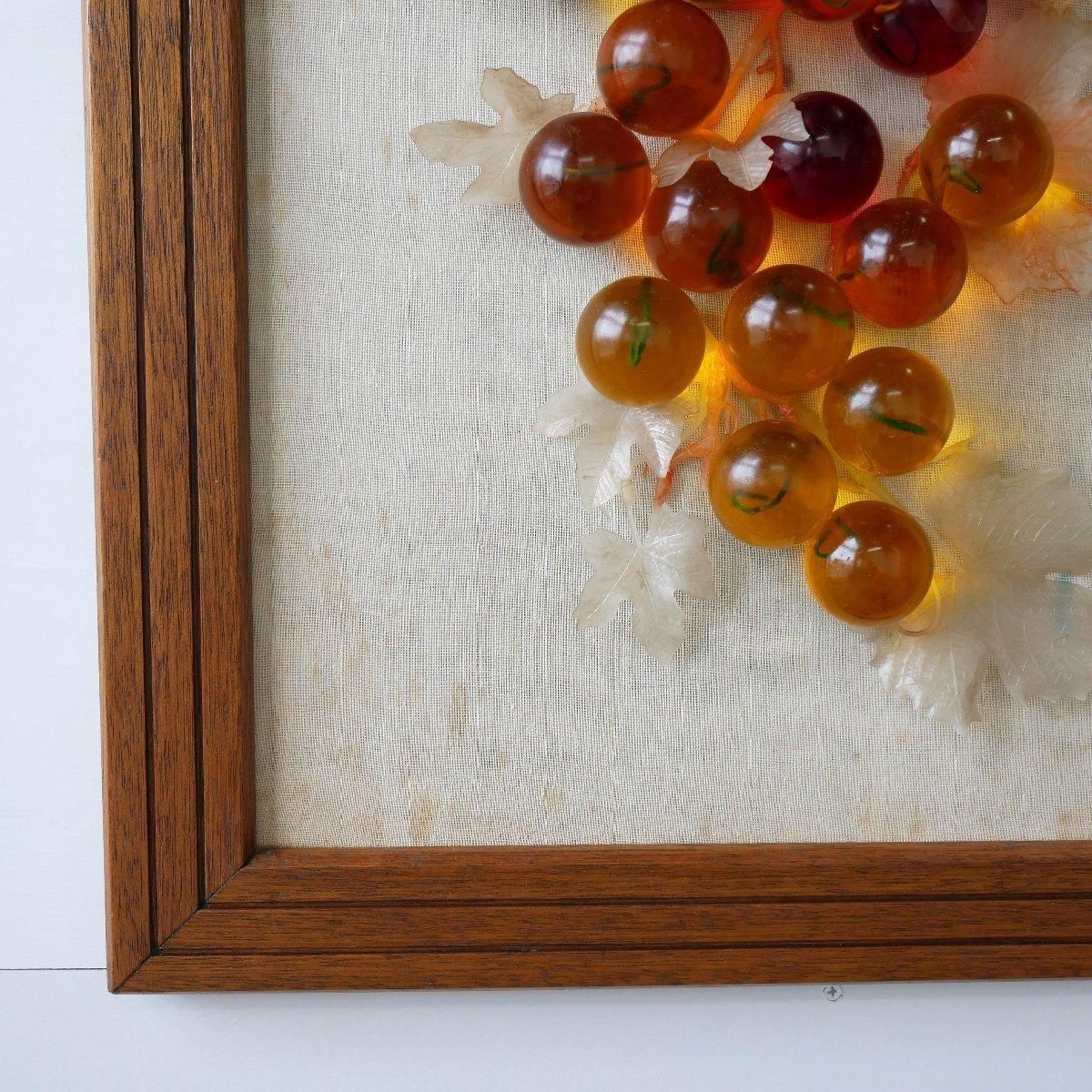 アクリル樹脂 ぶどう オブジェ 額装 -通販-ローズボールアンティークス