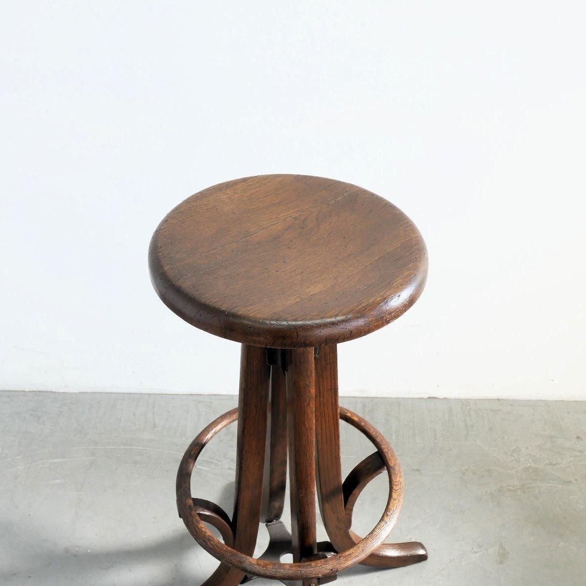 アメリカ輸入品　ヴィンテージ　アンティーク　スツール イギリス ヴィンテージ ウッドスツール K-560