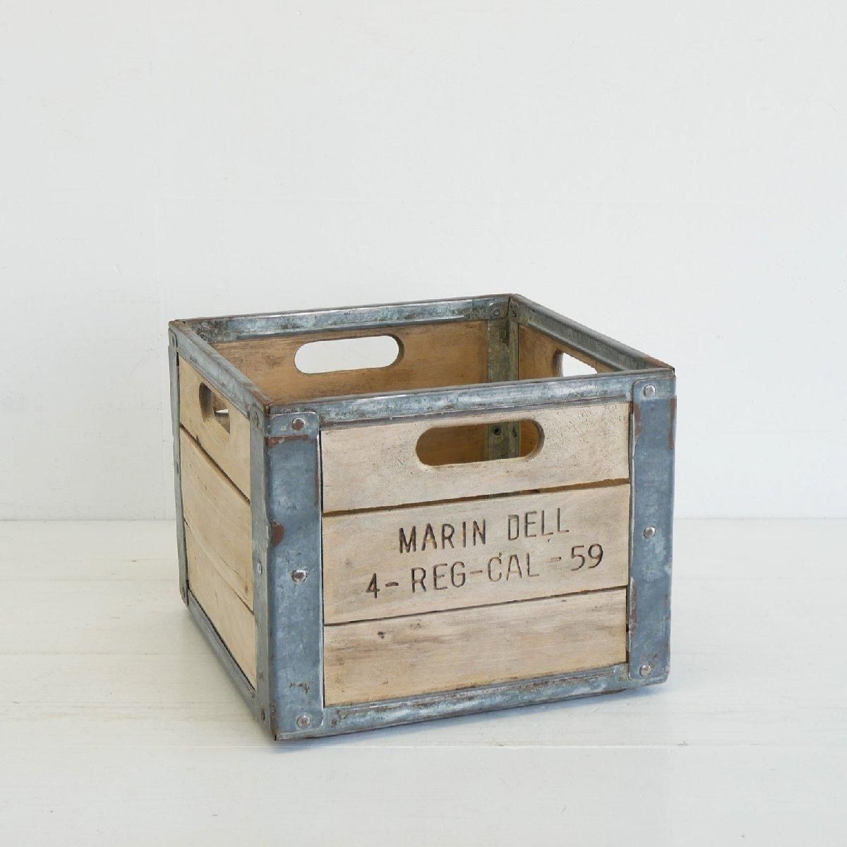 50s ミルククレート メタルボックス 運搬箱 ヴィンテージ アンティーク 50s ミルククレート メタルボックス 運搬箱 ヴィンテージ