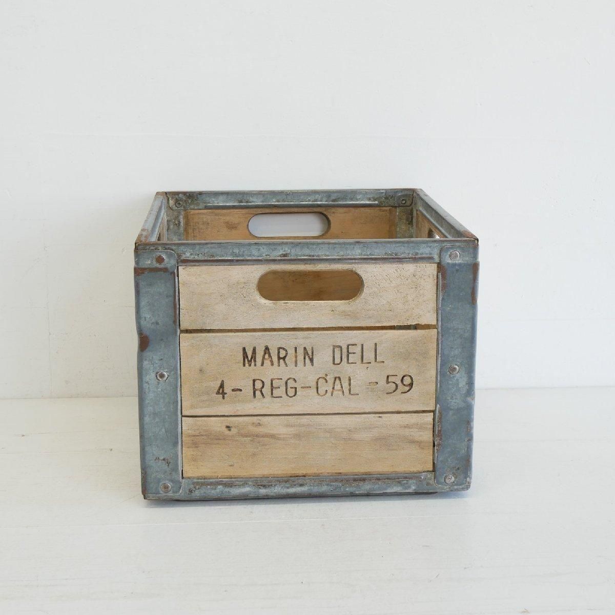 ヴィンテージ ミルククレート（ミルク瓶付） ヴィンテージ 木箱 ミルククレート -通販-ローズボール