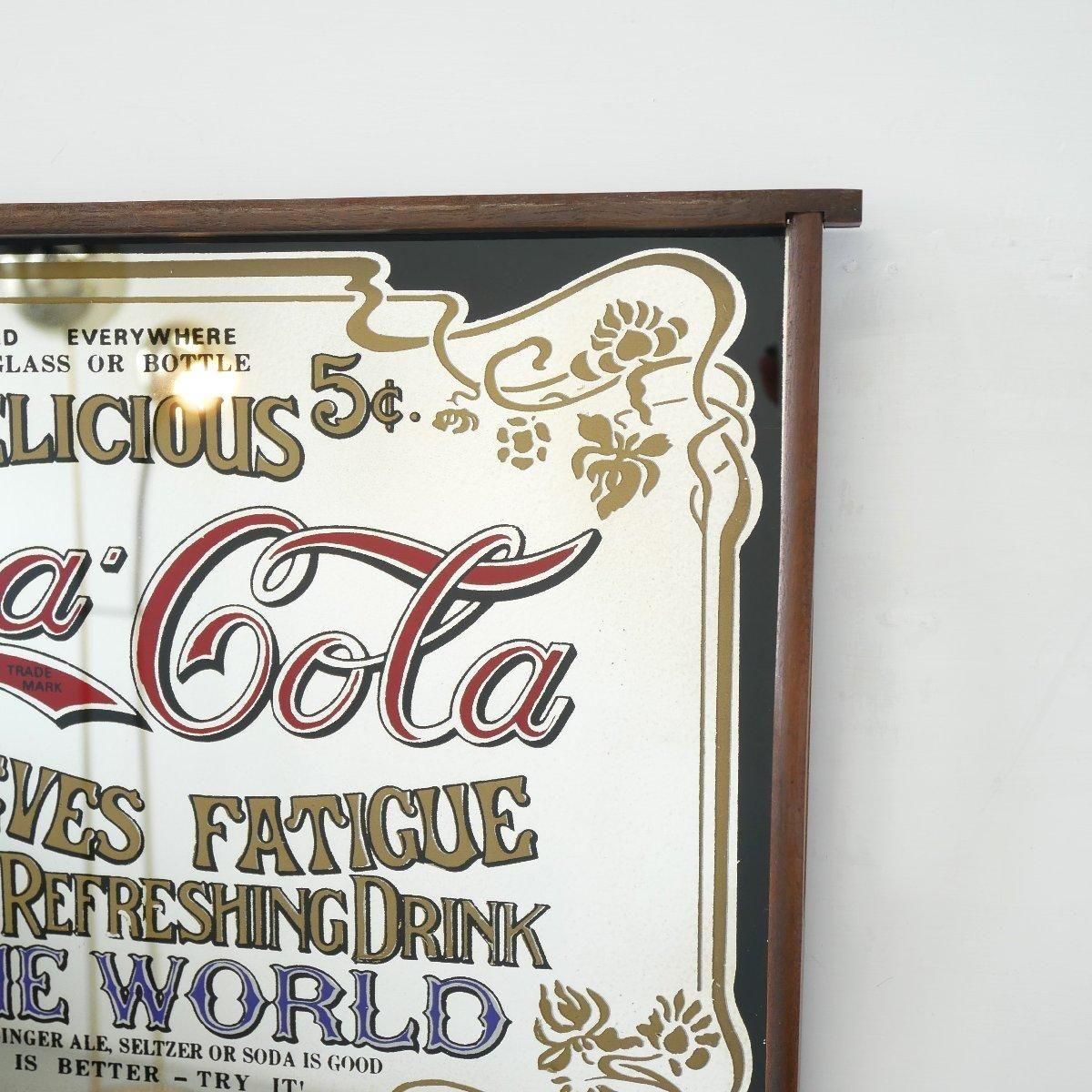 ヴィンテージ パブミラー 鏡 コカコーラ -通販-ローズボールアンティークス