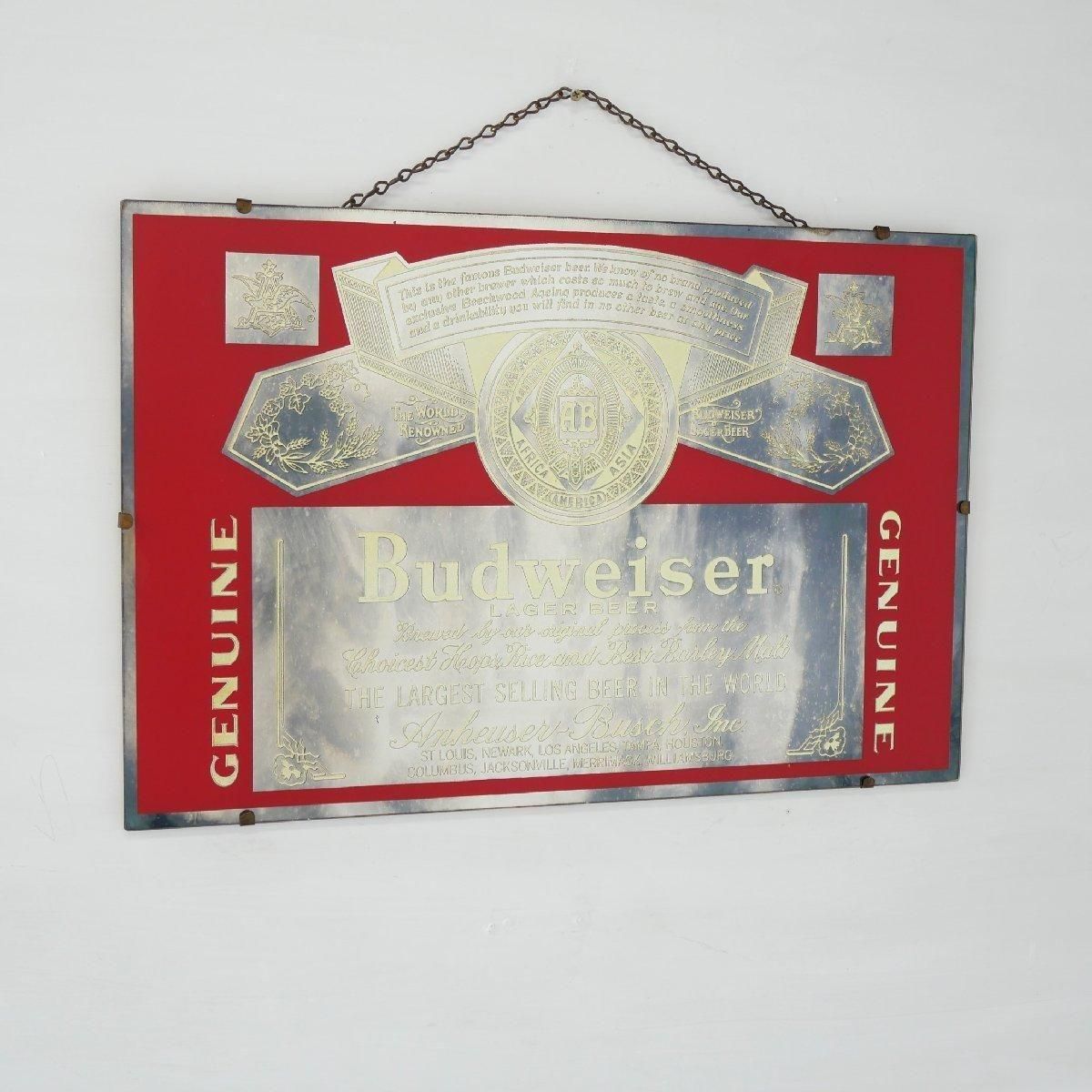 パブミラー ビンテージ バドワイザー 大型 1354 ビンテージ Budweiser バドワイザー パブミラー インテリア