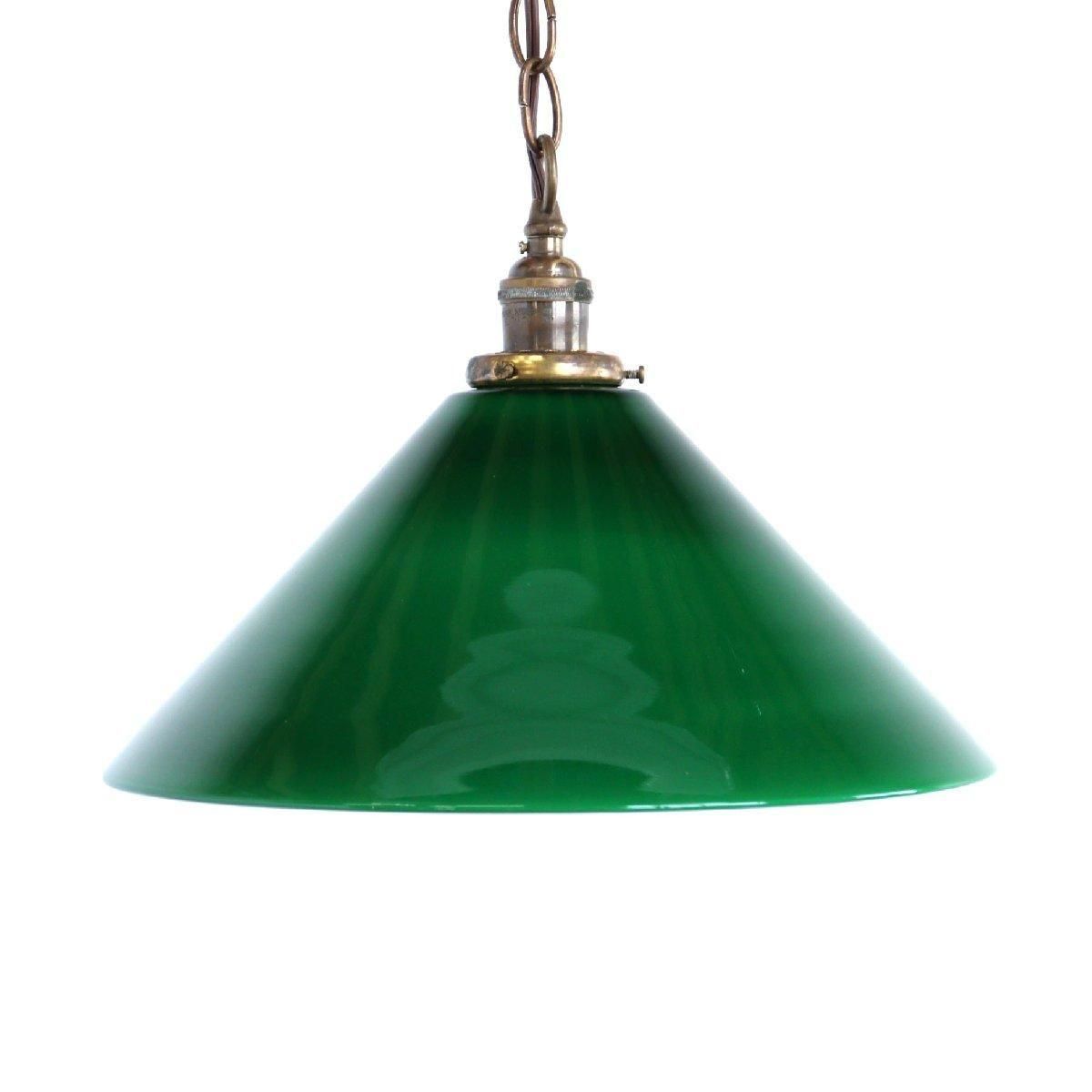 ヴィンテージ グリーンガラス ペンダントランプ -通販-ローズボール