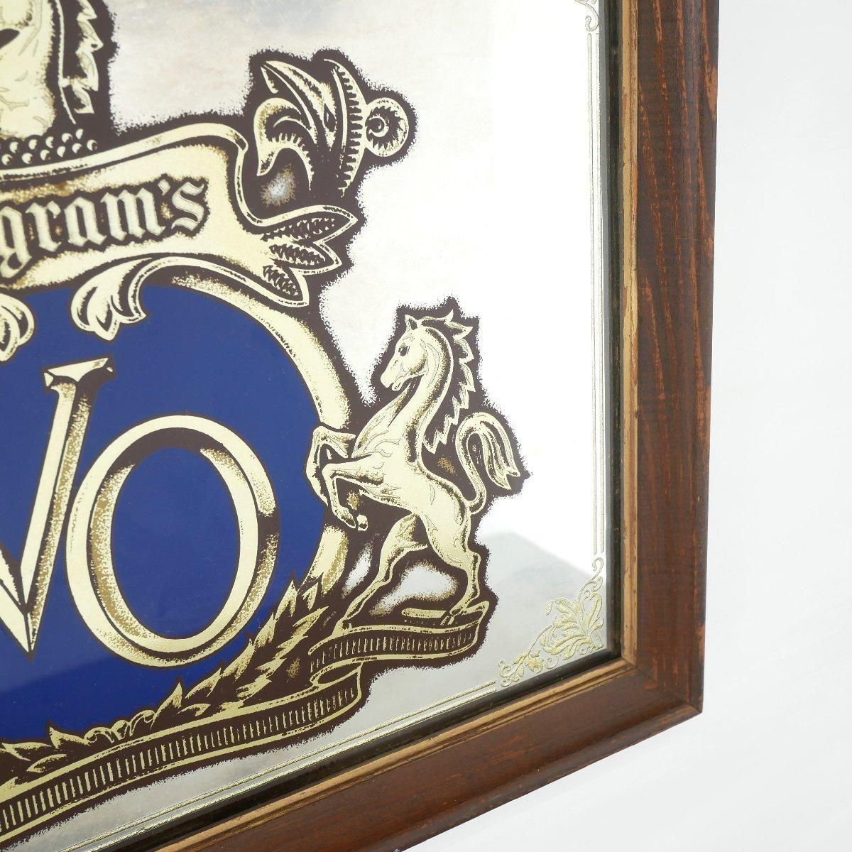 カナディアンウイスキーパブミラー ヴィンテージ パブミラー ウイスキー ミラー -通販-ローズボール