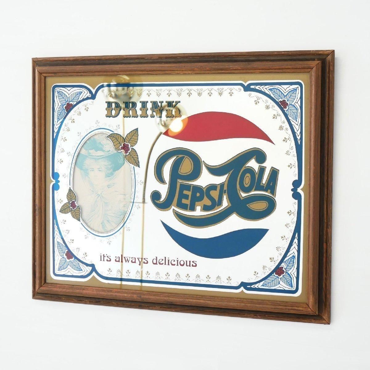 ヴィンテージ パブミラー 鏡 ペプシコーラ -通販-ローズボール