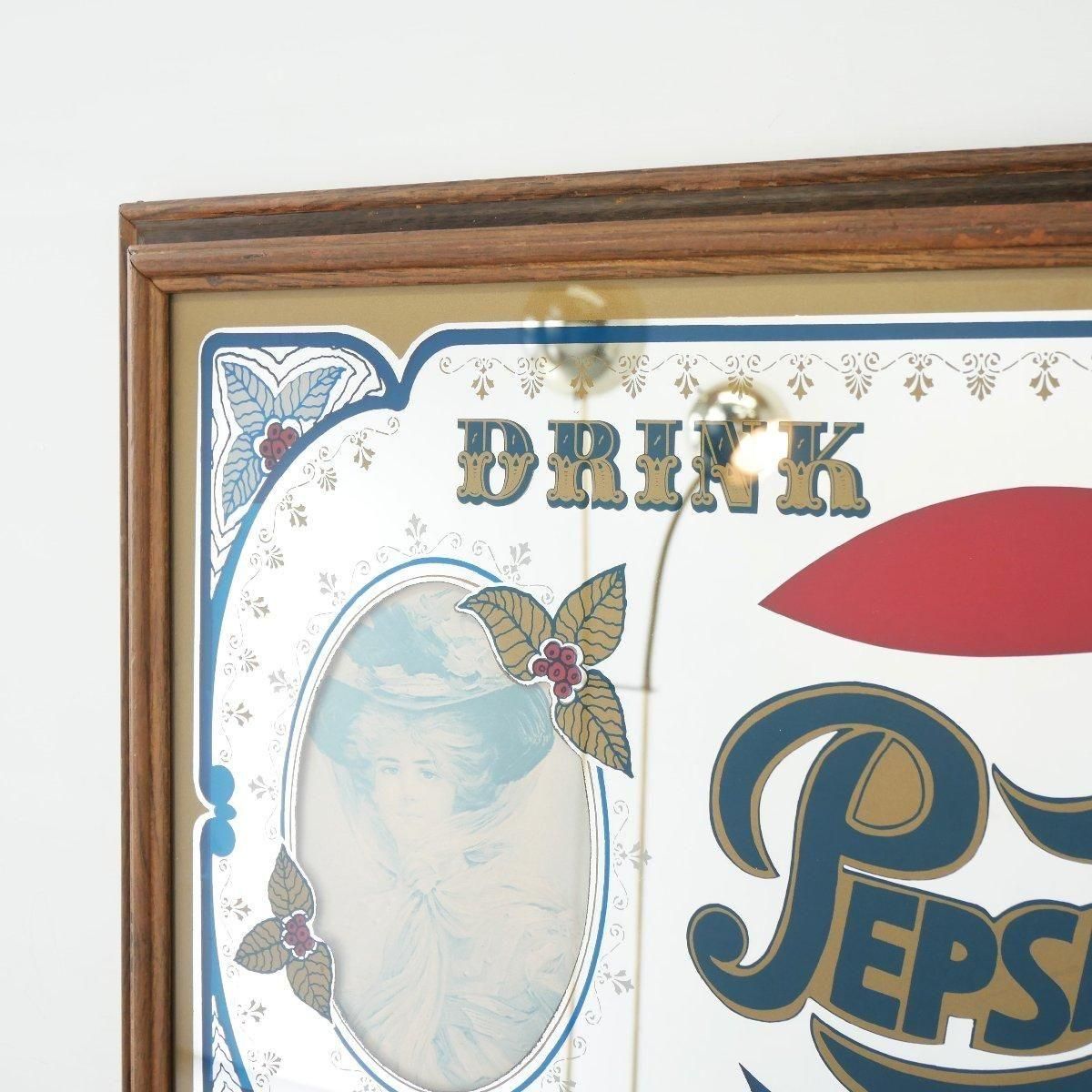 ヴィンテージ パブミラー 鏡 ペプシコーラ -通販-ローズボール