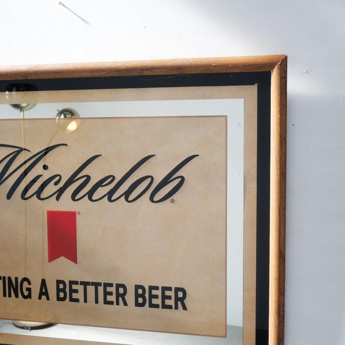 ヴィンテージ パブミラー 鏡 ビール -通販-ローズボールアンティークス