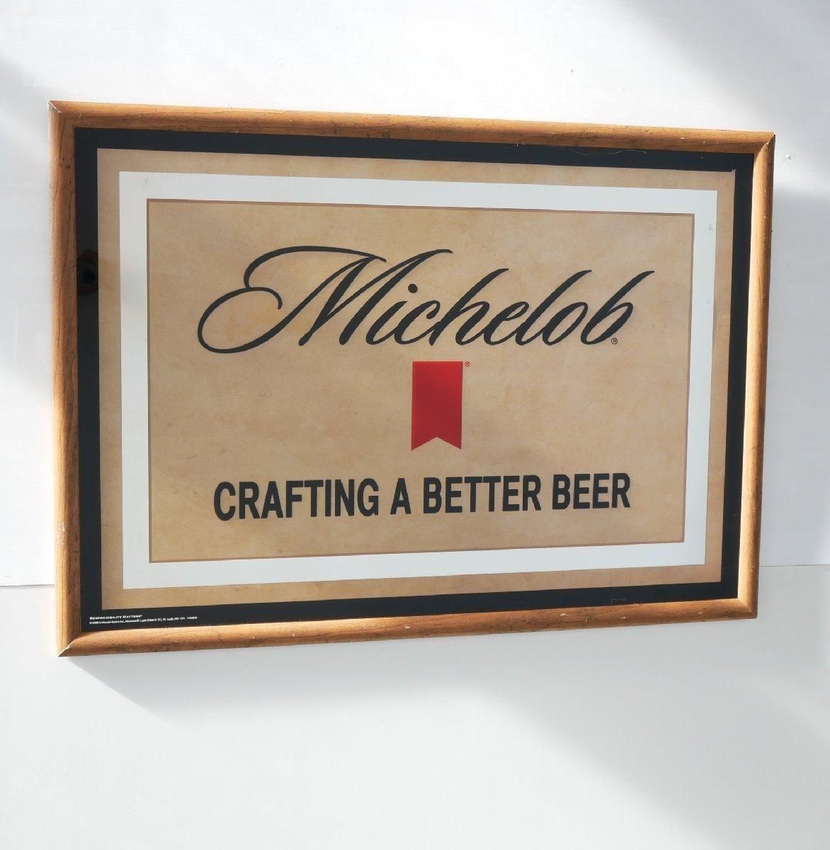 ヴィンテージ パブミラー 鏡 ビール -通販-ローズボールアンティークス