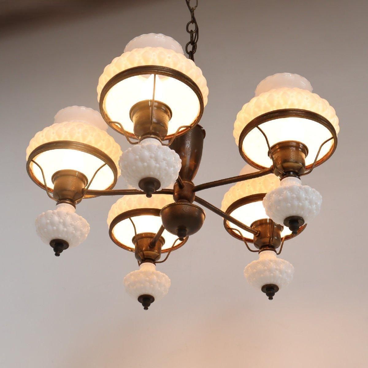 アンティーク 真鍮 シャンデリア 5灯 アンティーク 真鍮 5灯シャンデリア｜アンティーク照明・ランプ