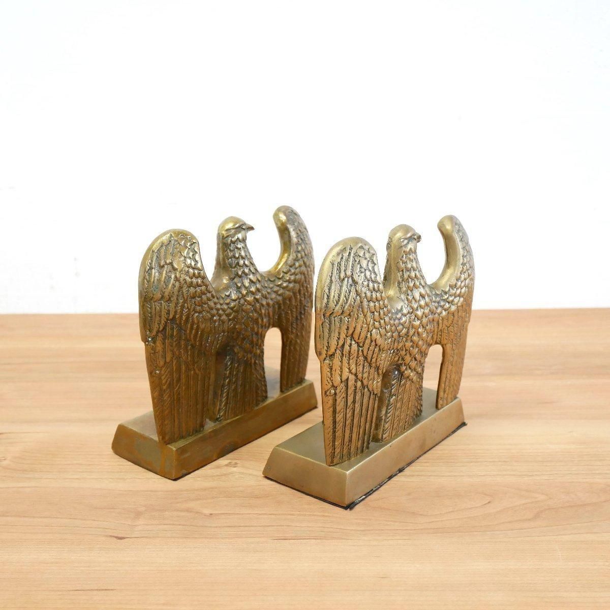 イーグル ブックエンド 真鍮製 闘牛 -通販-ローズボールアンティークス