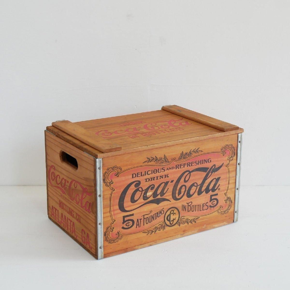 コカコーラ　ビンテージ　木箱 コカコーラ ヴィンテージ 蓋付き木箱 -通販-ローズボール