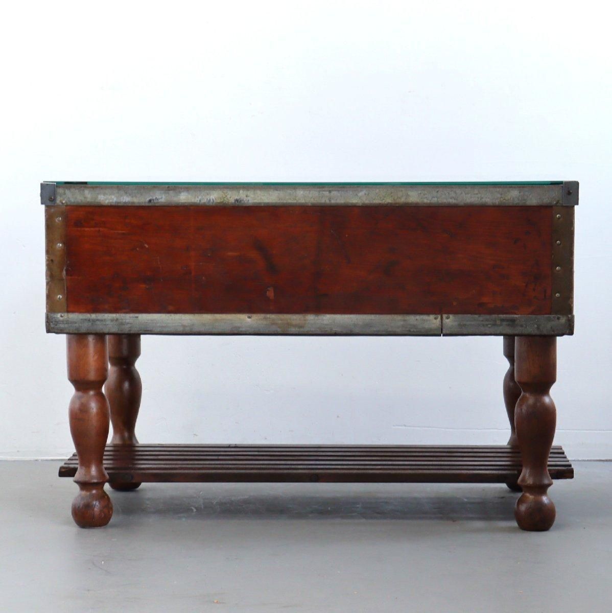 緑の木製サイドテーブル　アンティーク Amazon｜コンソールテーブル サイドテーブル アンティーク 家具