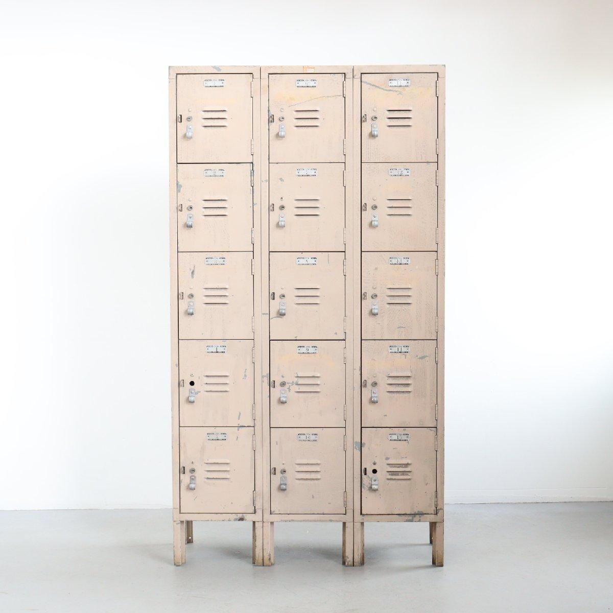 USA Vntage Locker Cabinet キャビネット　ロッカー 3×6型(両開き式) 東日本、西日本地区 5-860-4036【送料無料