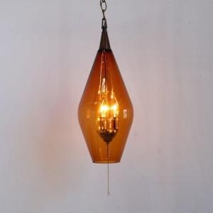 アメリカのヴィンテージ・アンティークのアンバーガラス照明を販売の