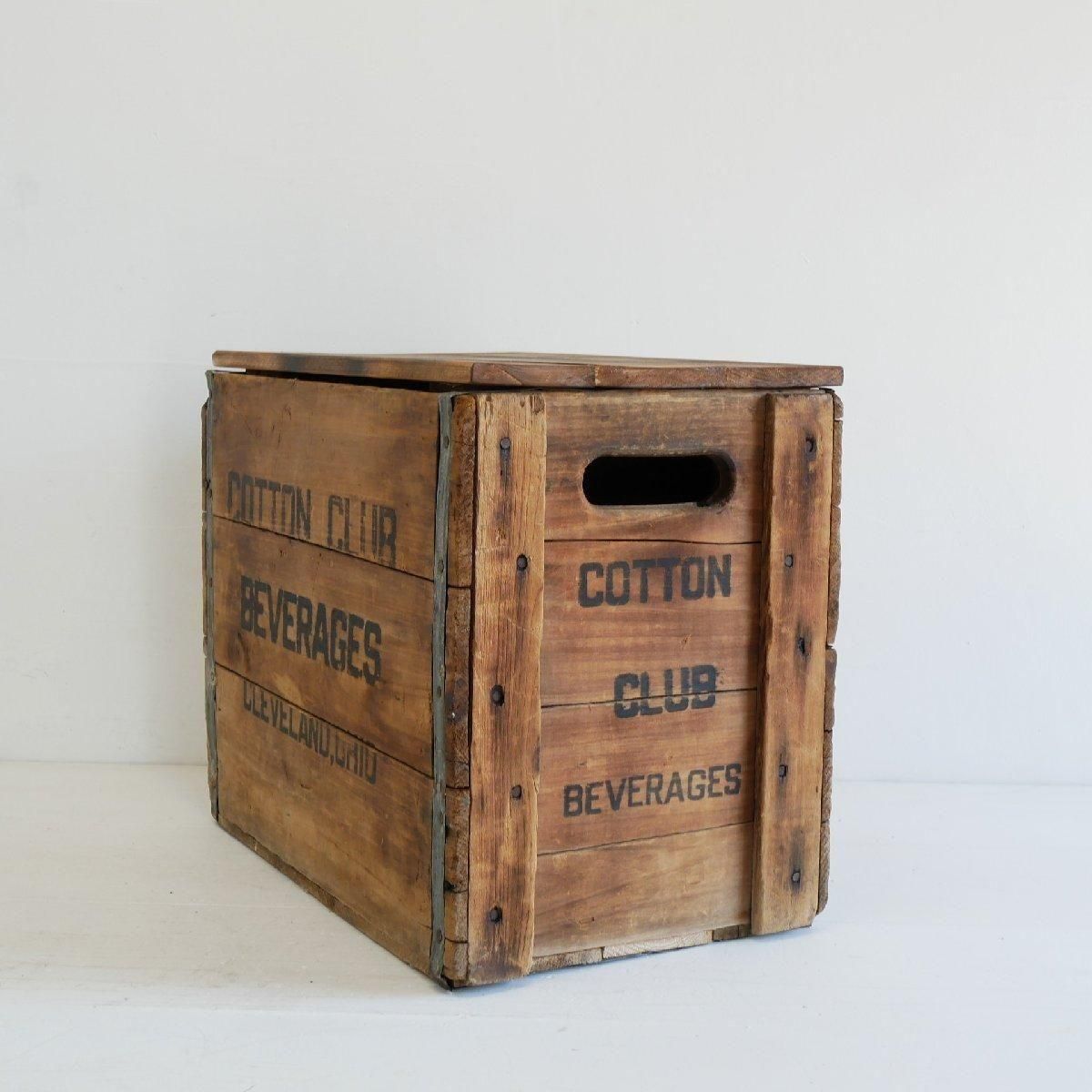 ヴィンテージ 蓋付き木箱 運搬箱 -通販-ローズボールアンティークス