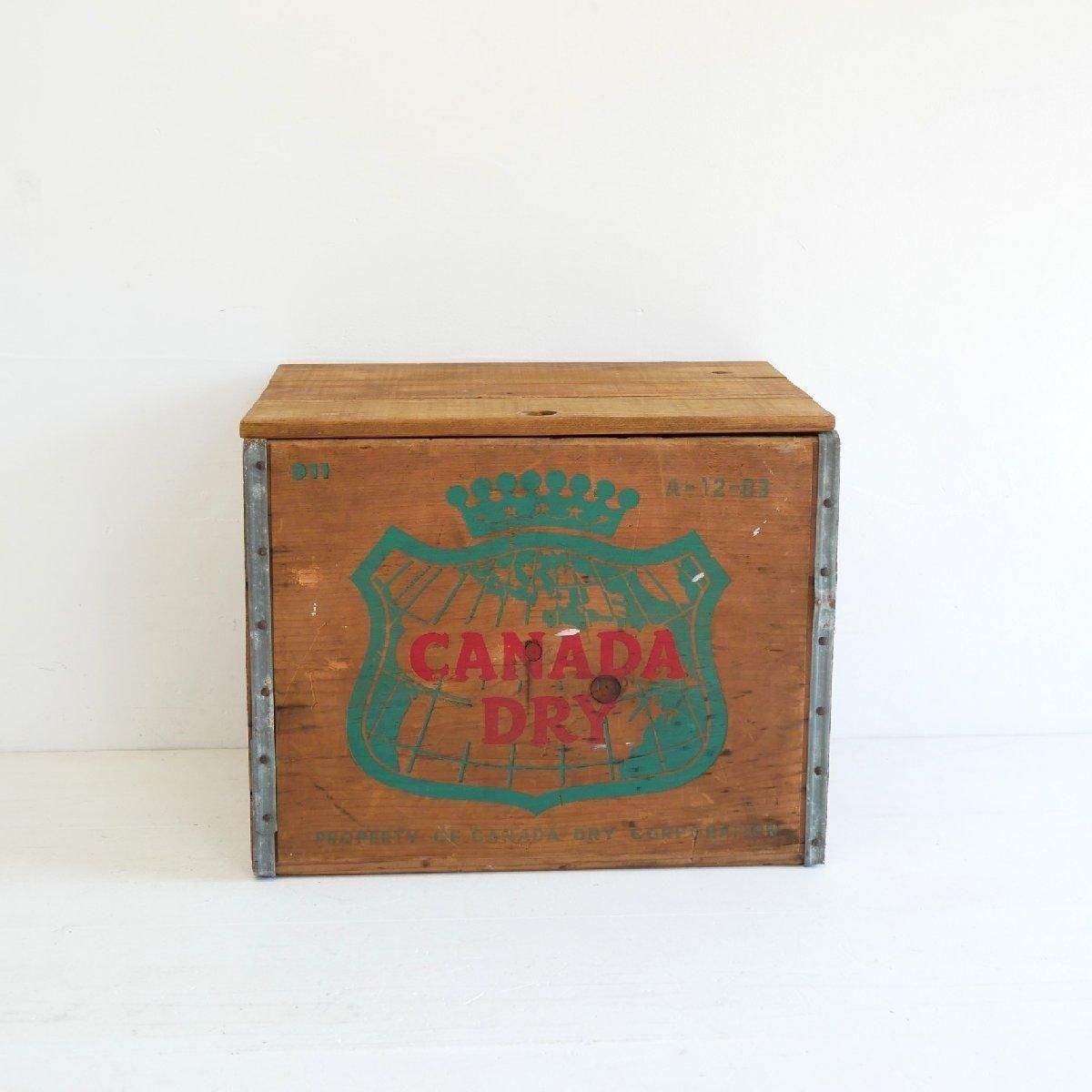 USAヴィンテージボックス／木製箱　カナダドライ Vintage CANADA DRY Crate Wood Box ビンテージ ウッドボックス