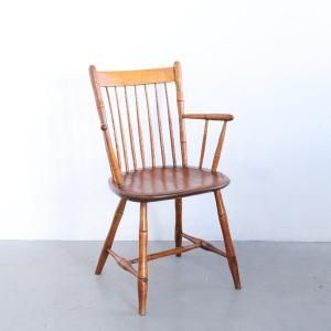 20s〜30sアメリカアンティーク回転ガラス玉チェア椅子 USAヴィンテージ家具 50s アメリカ ヴィンテージ デスクチェア アンティーク 木製