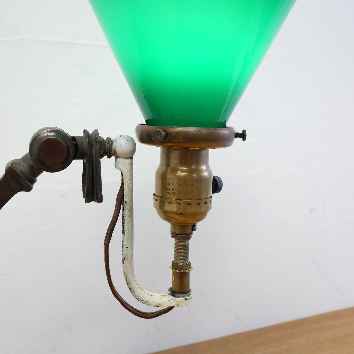 デスクランプ 20s 30s ガラスシェード -通販-ローズボールアンティークス