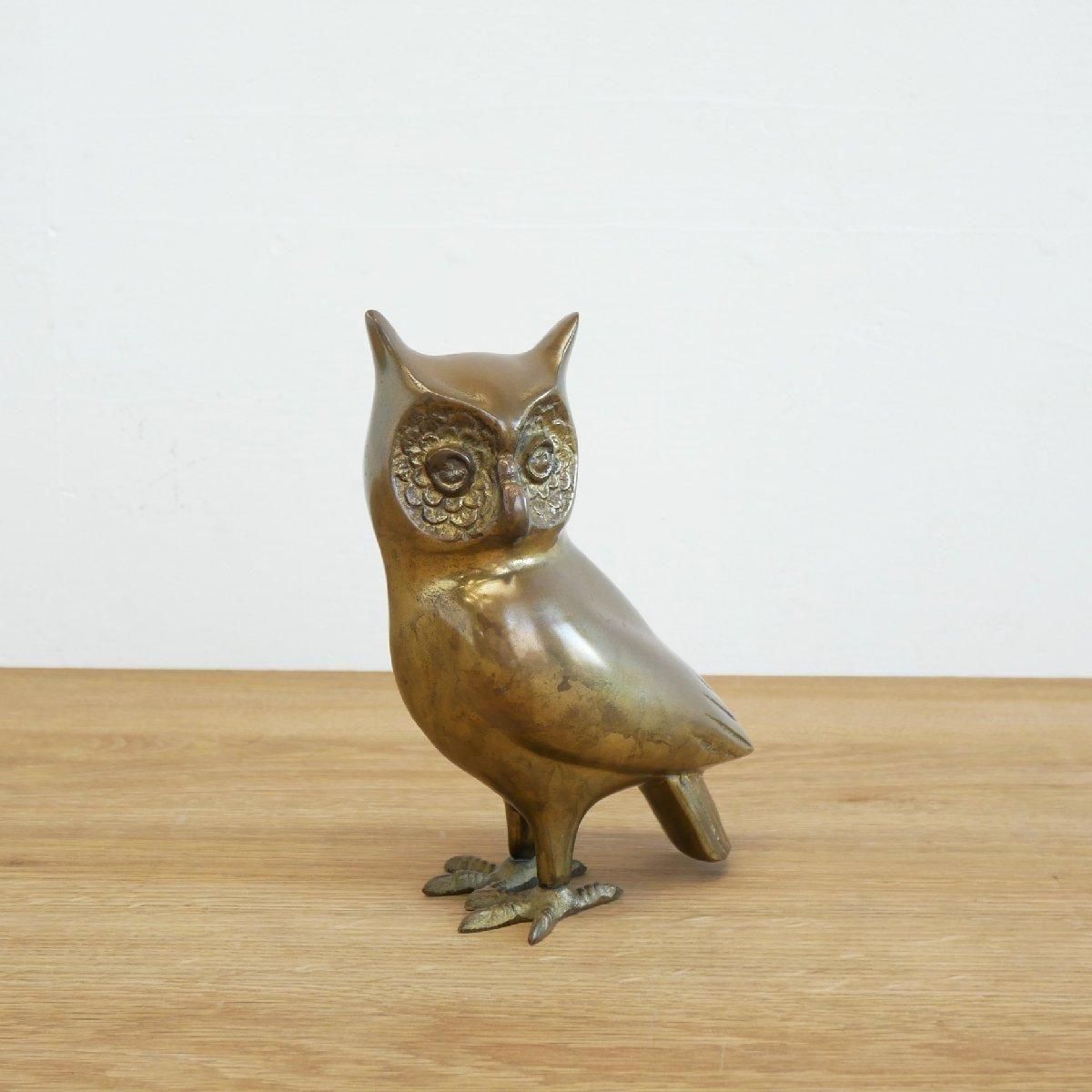 置物 ヴィンテージ 真鍮製 ミミズク 鳥 -通販-ローズボールアンティークス
