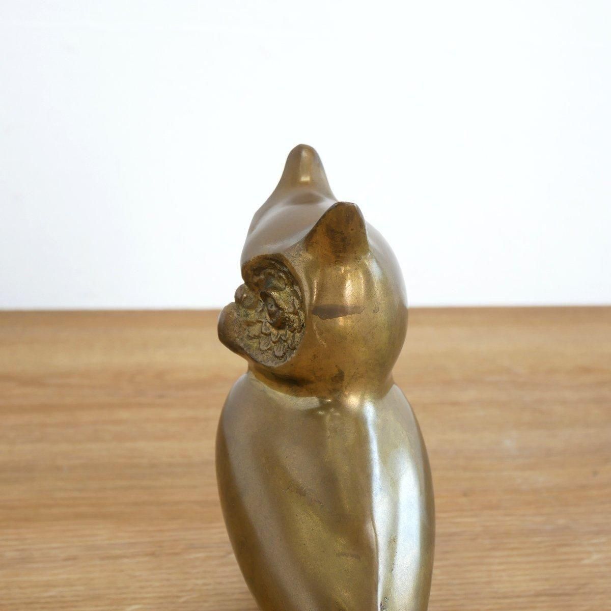 置物 ヴィンテージ 真鍮製 ミミズク 鳥 -通販-ローズボールアンティークス