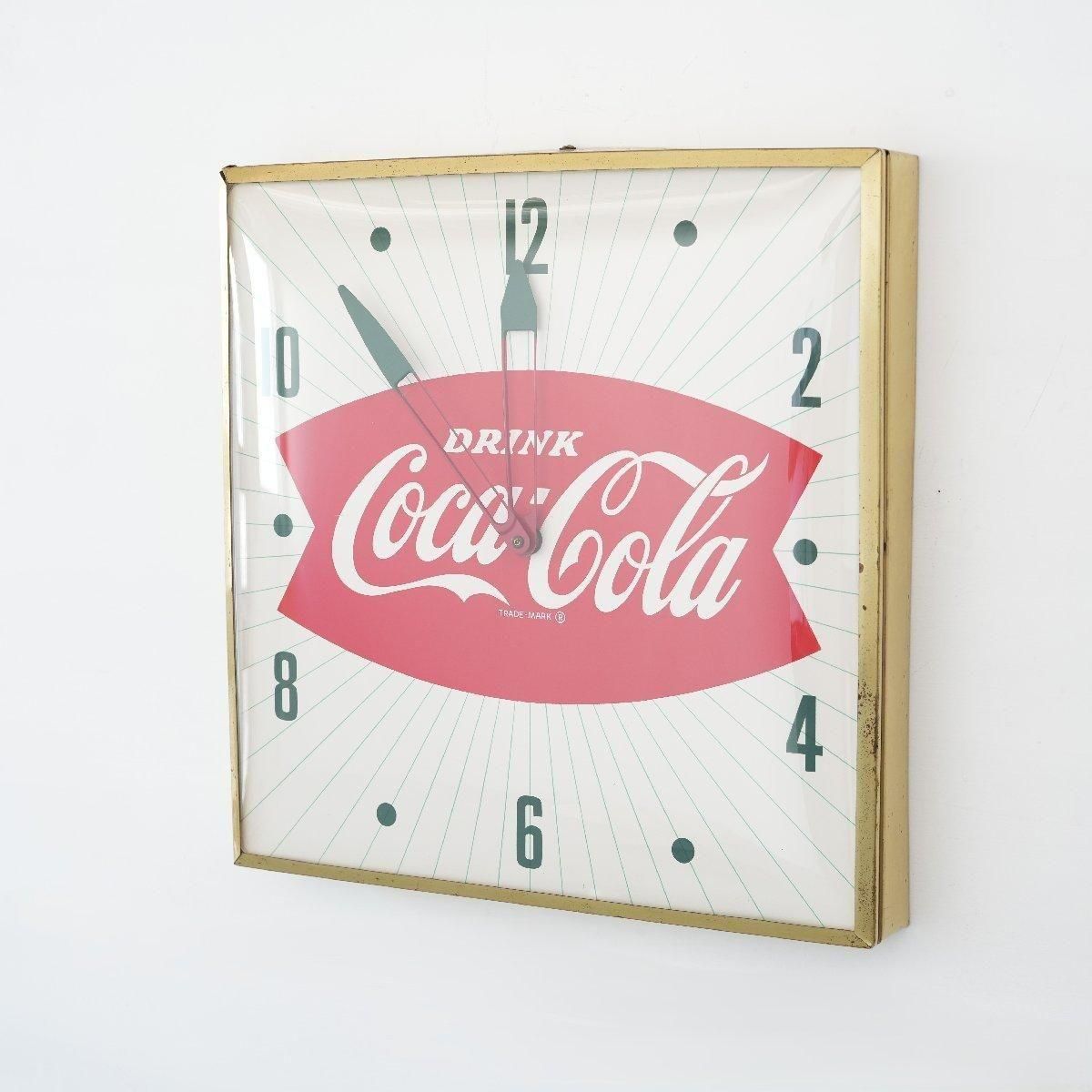 CocaCola/コカコーラ  80s ヴィンテージ  壁掛け時計 コカコーラヴィンテージ壁掛け時計🌟 1960年代のコカ・コーラの