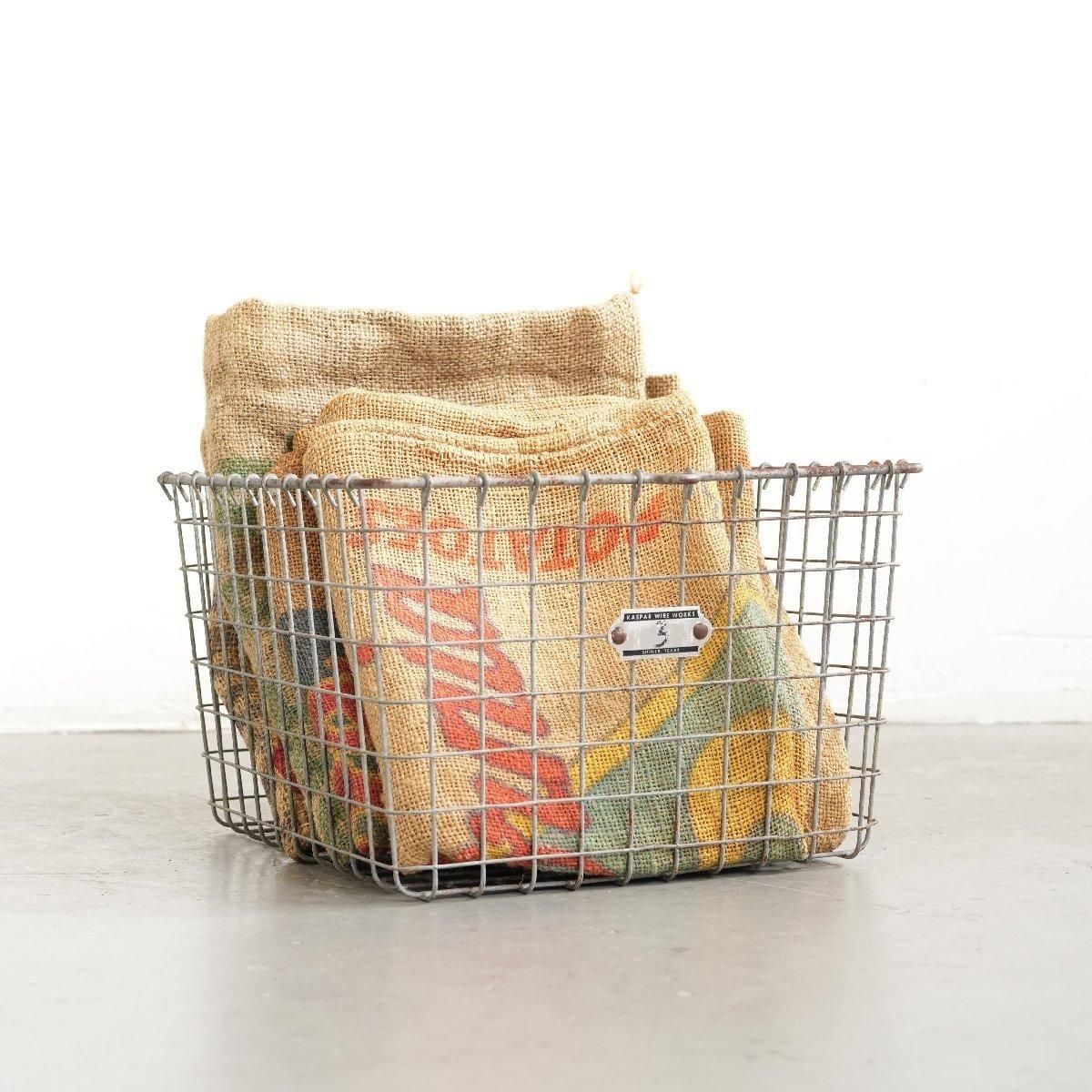 ジムロッカーバスケット 鉄カゴ ヴィンテージ -通販-ローズ