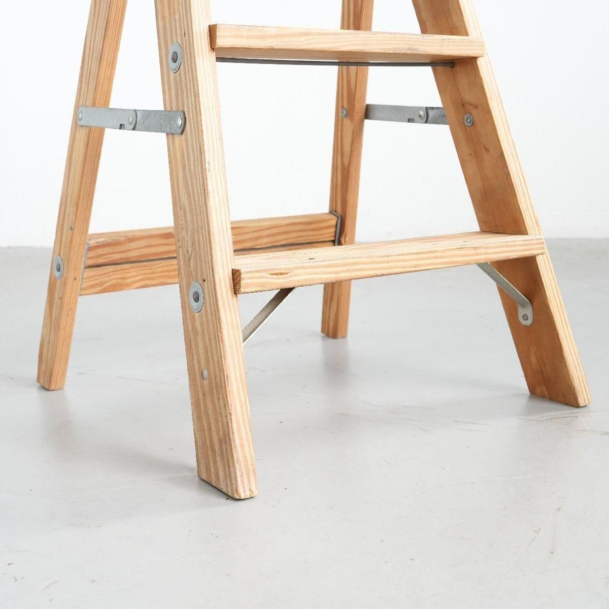 脚立 木製ラダーヴィンテージ 3段 -通販-ローズボールアンティークス