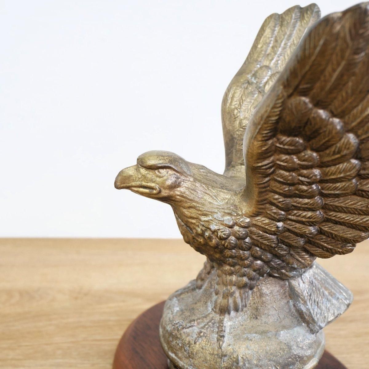 昭和レトロ アイアン 鉄製 鋳物 鷲 イーグル 置物 オブジェ インテリア 昭和レトロ アイアン 鉄製 鋳物 鷲 イーグル 置物 オブジェ