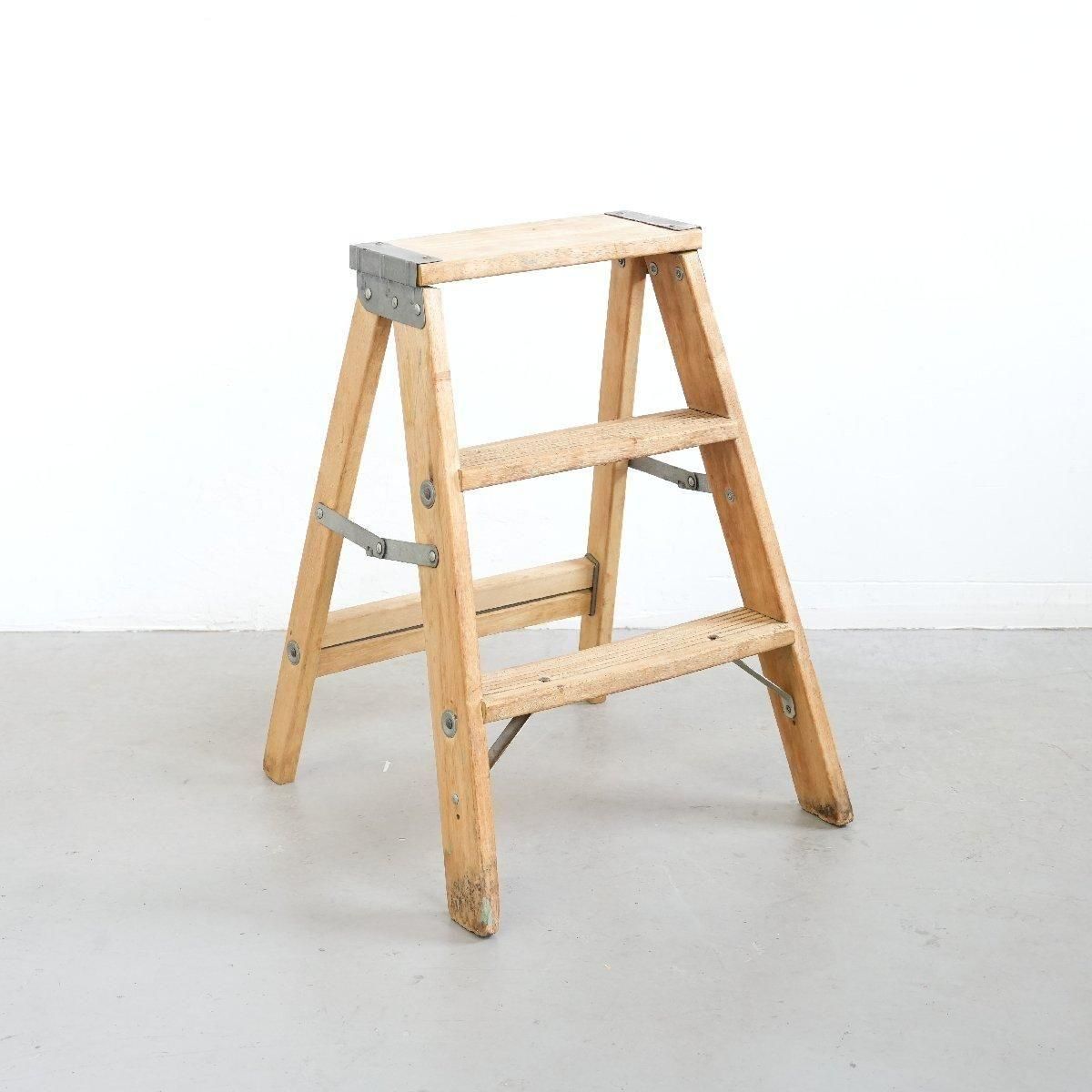古道具　ヴィンテージ ラダー　脚立　無垢材　レトロ　アンティーク ウッドラダー 脚立 ステップラダー アンティーク イギリス