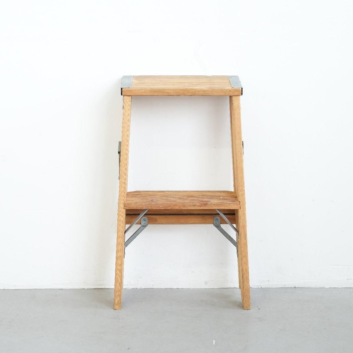 脚立 木製ラダーヴィンテージ 2段 -通販-ローズボールアンティークス