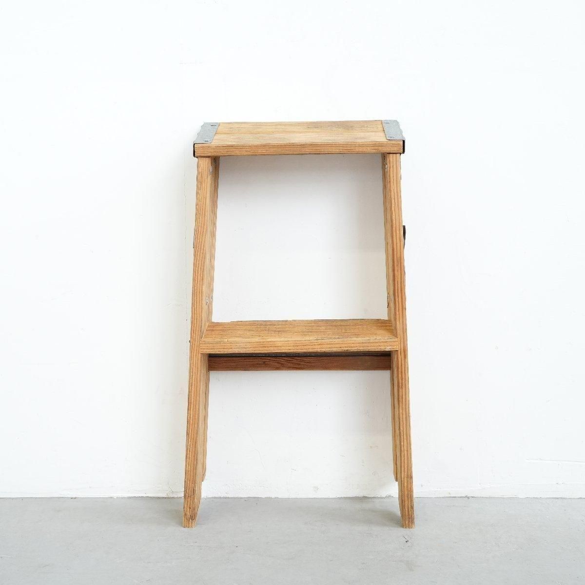 脚立 木製ラダーヴィンテージ 2段 -通販-ローズボールアンティークス