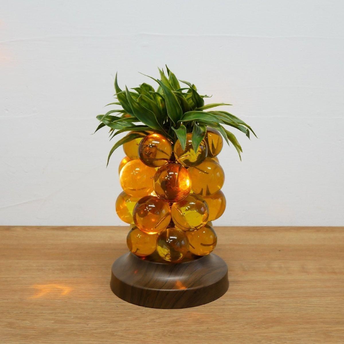 米軍放出未使用品 パイナップルランプ ガラステーブルランプ ヴィンテージ 激レア テーブルランプ 照明 ルーサイト 60s -通販-ローズボール
