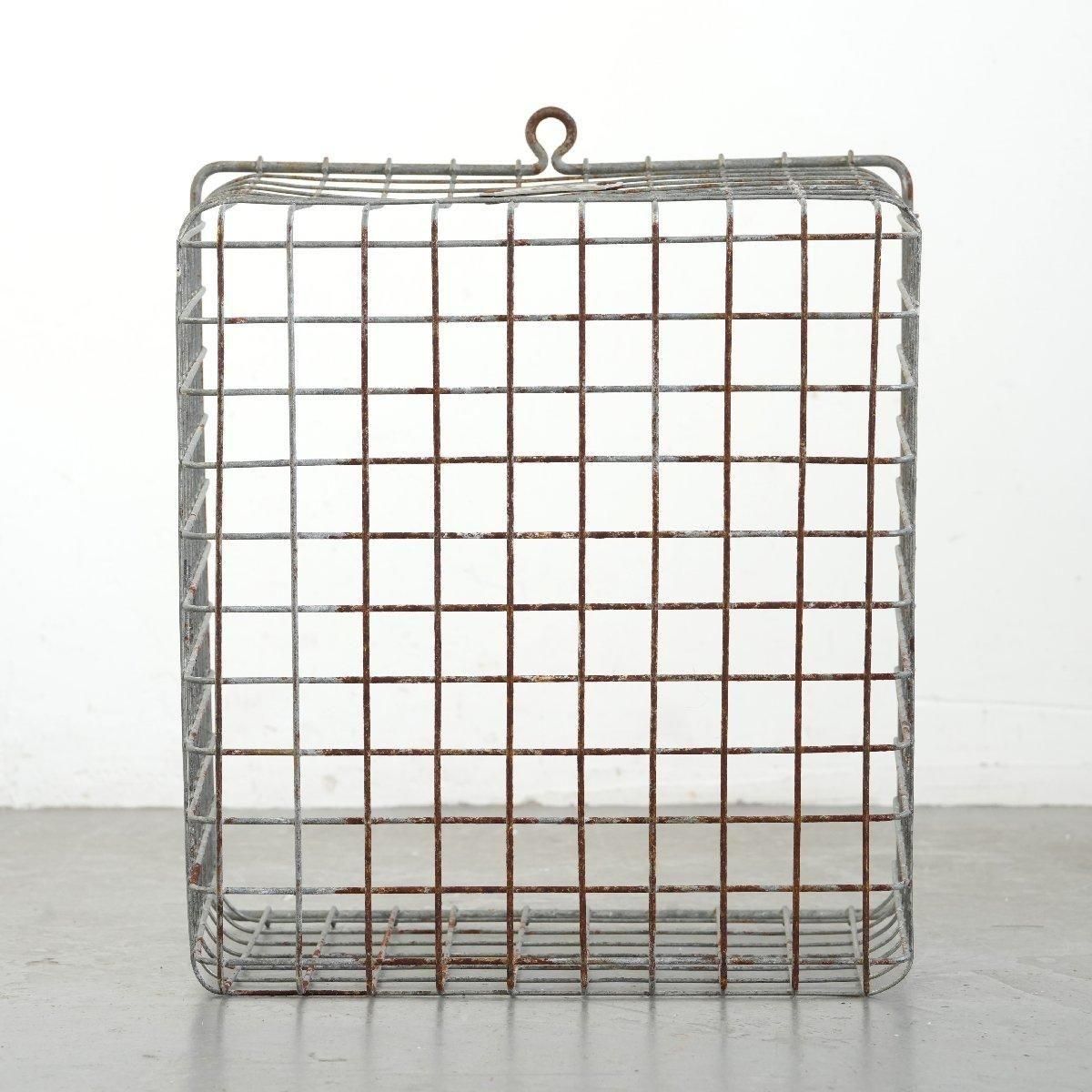 メタルジムロッカーバスケット 鉄カゴ -通販-ローズボールアンティークス