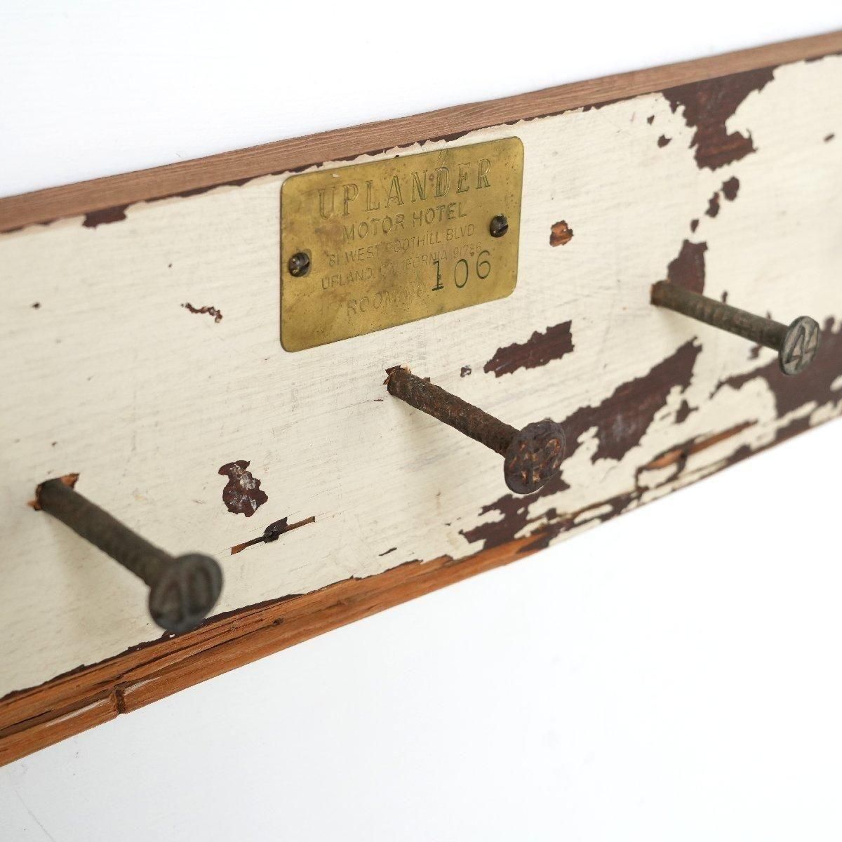 7連 ウォールフック 壁掛けラック 木製 -通販-ローズボール