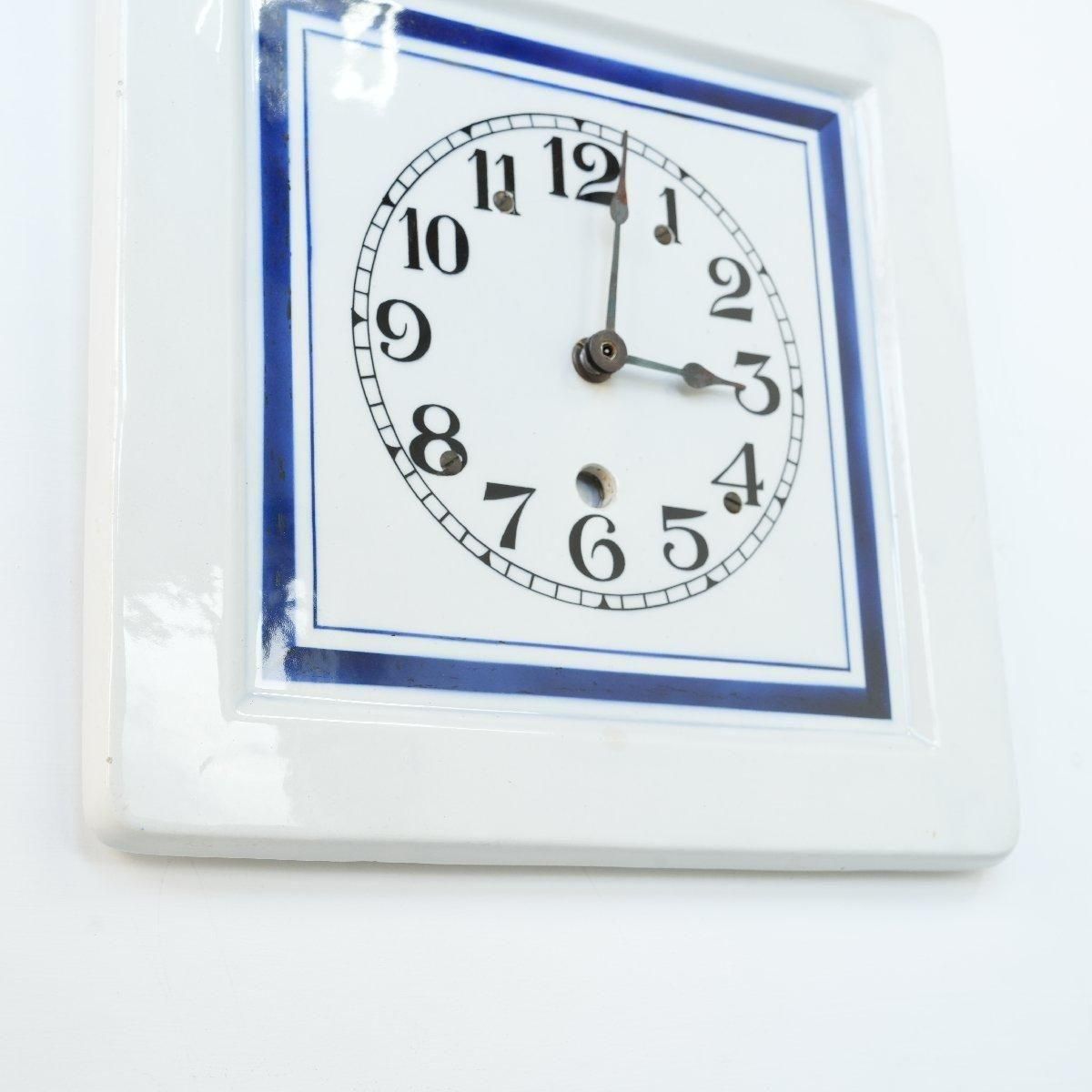 壁掛け時計 クロック アンティーク 陶器製 -通販-ローズボール