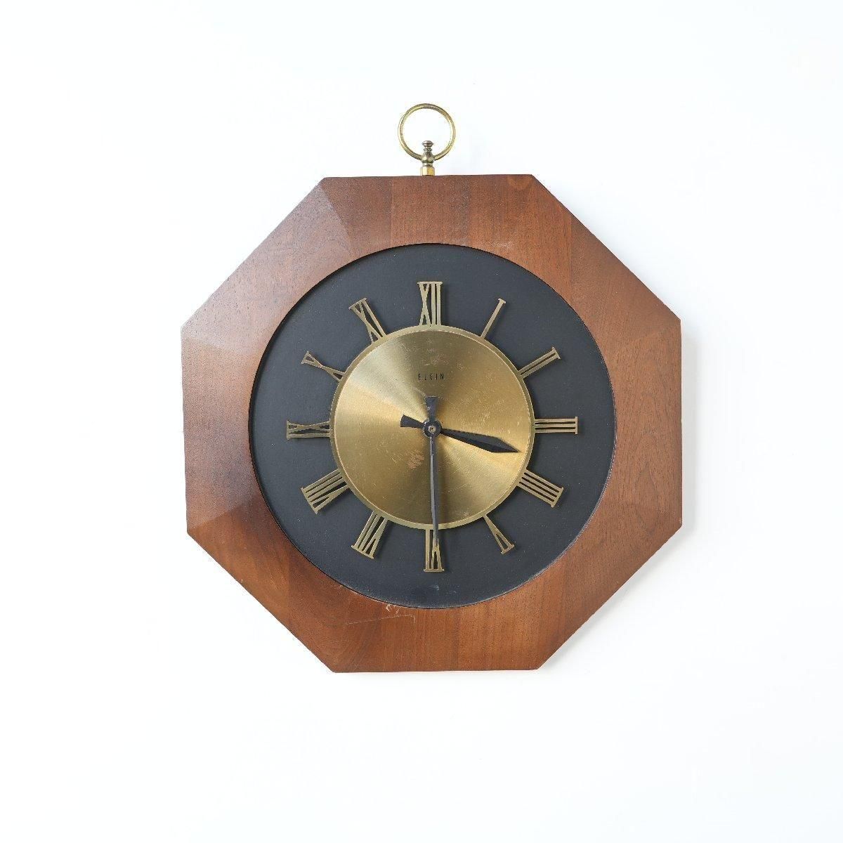壁掛け時計 クロック ELGIN 70s -通販-ローズボールアンティークス