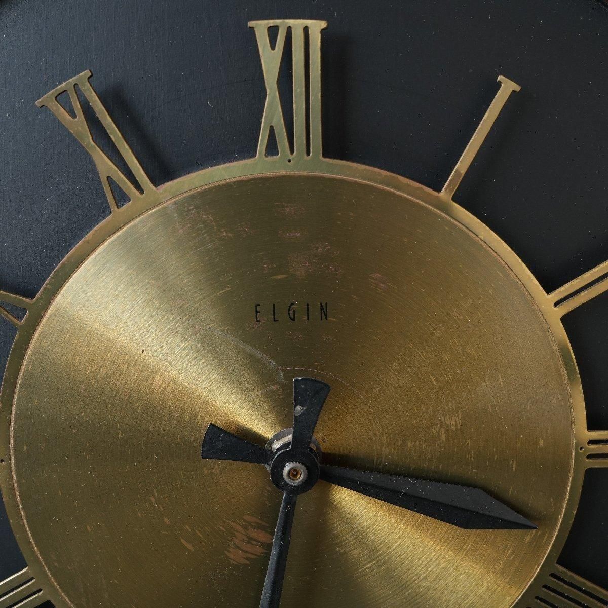 壁掛け時計 クロック ELGIN 70s -通販-ローズボールアンティークス
