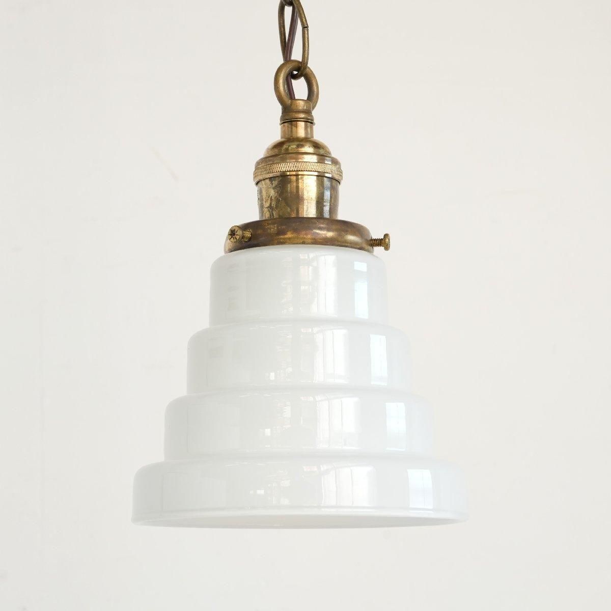 ペンダントランプ Vianne ミルクガラス -通販-ローズボールアンティークス