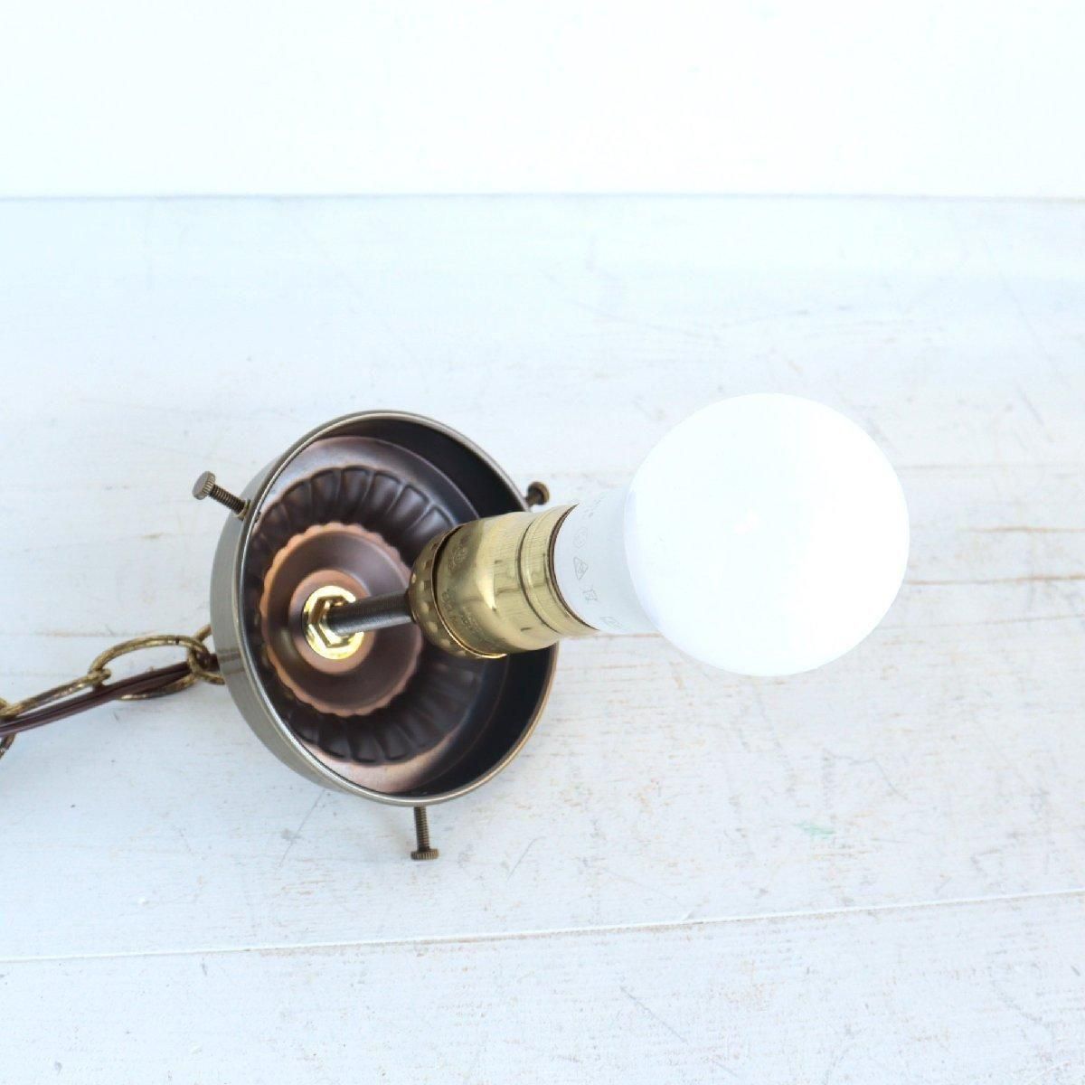 ヴィンテージ アンバーガラス ペンダントライト -通販-ローズボール