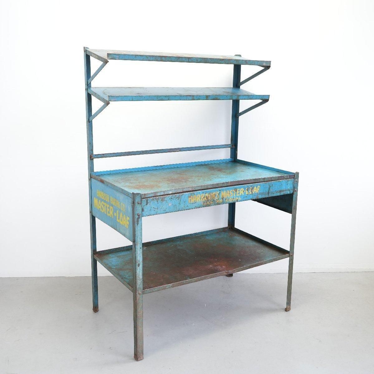 メタル製 シェルフ 作業台 ヴィンテージ -通販-ローズボールアンティークス