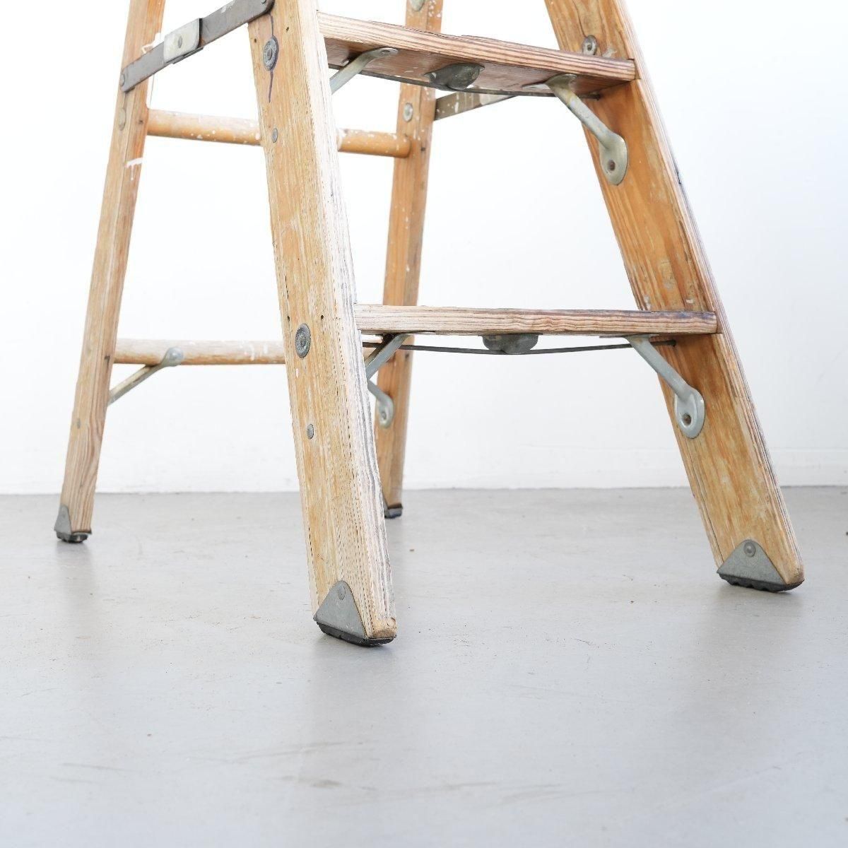 脚立 木製ラダー ヴィンテージ 4段 -通販-ローズボールアンティークス